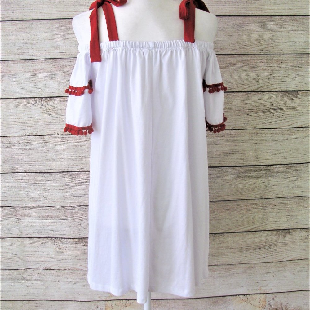 Asos Cotton Off The Shoulder Dress - Picture 5 of 7